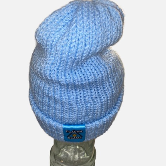 Plasma Beamz Hand Knitted Gold Skull Beanie - Picture 6 of 8